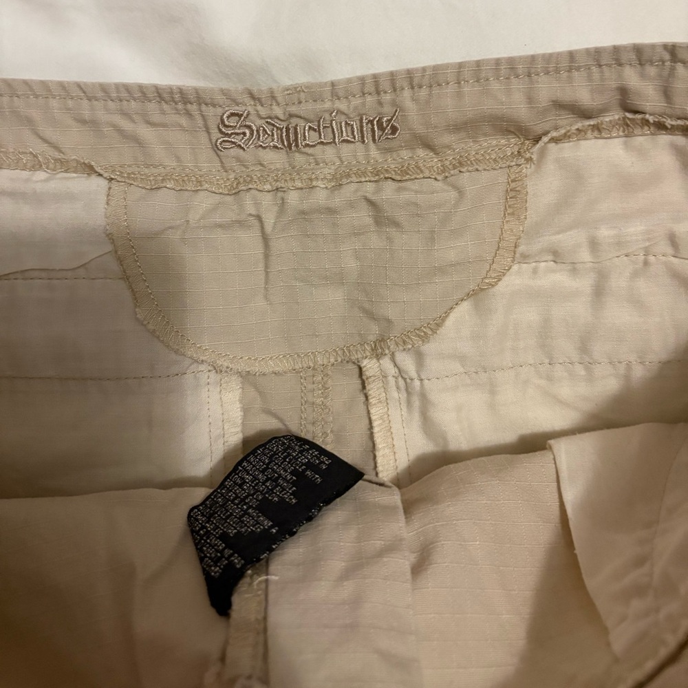 Stylish Tan Mini Skirt with Embellishments - Picture 3 of 4